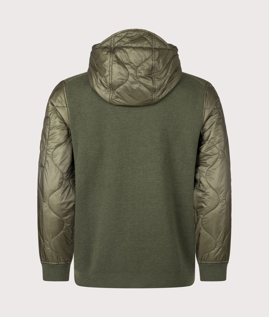 CP Company Mens Extrafine Merino Wool Mixed Hooded Zip D.D. Shell Sweater